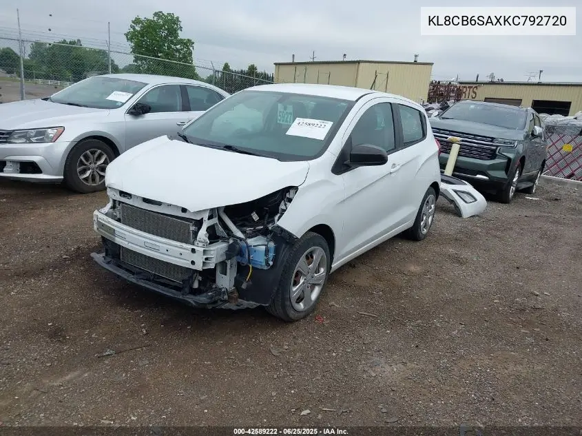 2019 Chevrolet Spark Ls Cvt VIN: KL8CB6SAXKC792720 Lot: 42589222