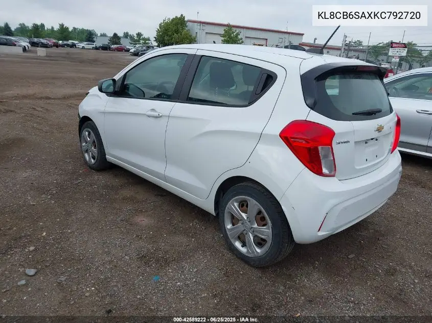 2019 Chevrolet Spark Ls Cvt VIN: KL8CB6SAXKC792720 Lot: 42589222