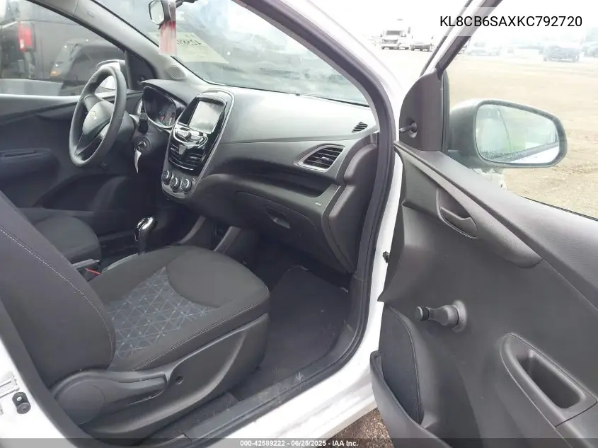 2019 Chevrolet Spark Ls Cvt VIN: KL8CB6SAXKC792720 Lot: 42589222