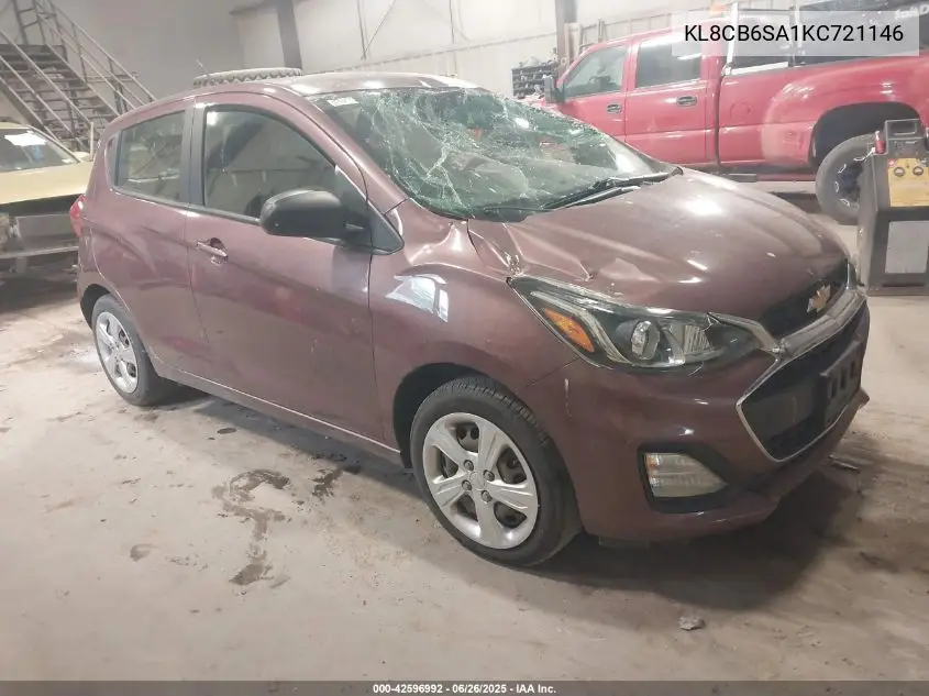 2019 Chevrolet Spark Ls Cvt VIN: KL8CB6SA1KC721146 Lot: 42596992