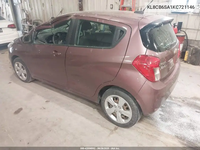2019 Chevrolet Spark Ls Cvt VIN: KL8CB6SA1KC721146 Lot: 42596992