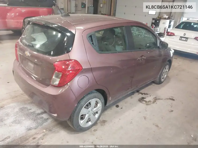2019 Chevrolet Spark Ls Cvt VIN: KL8CB6SA1KC721146 Lot: 42596992