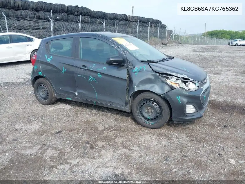 2019 Chevrolet Spark Ls Cvt VIN: KL8CB6SA7KC765362 Lot: 42616074
