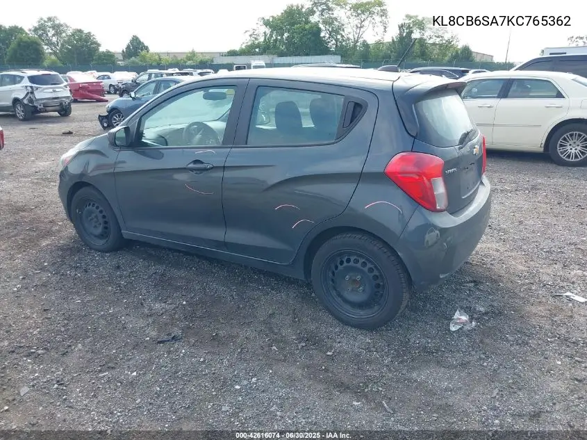 2019 Chevrolet Spark Ls Cvt VIN: KL8CB6SA7KC765362 Lot: 42616074
