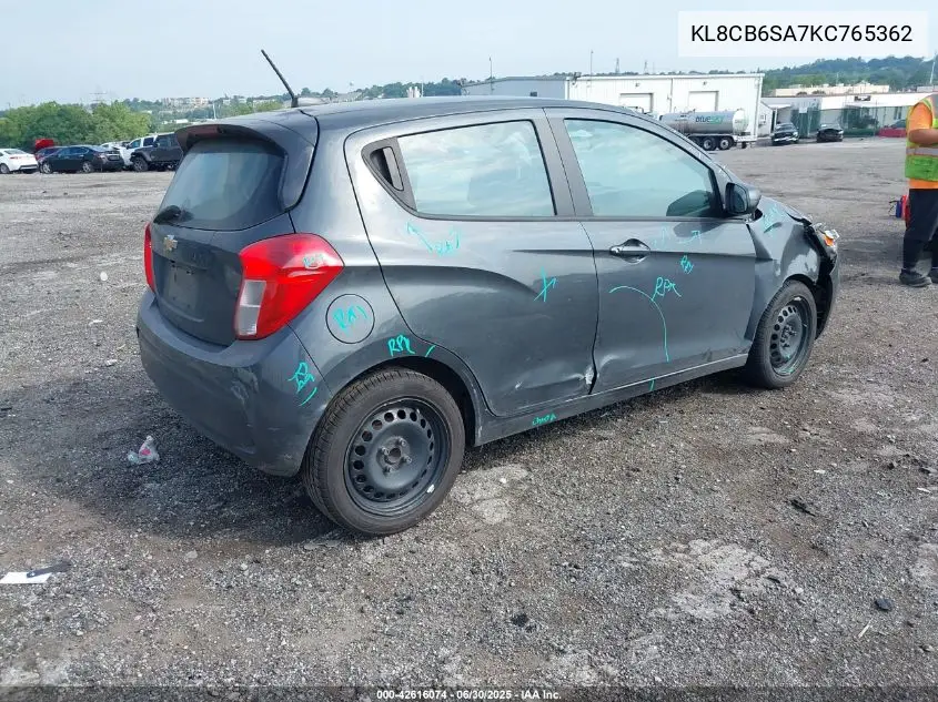 2019 Chevrolet Spark Ls Cvt VIN: KL8CB6SA7KC765362 Lot: 42616074