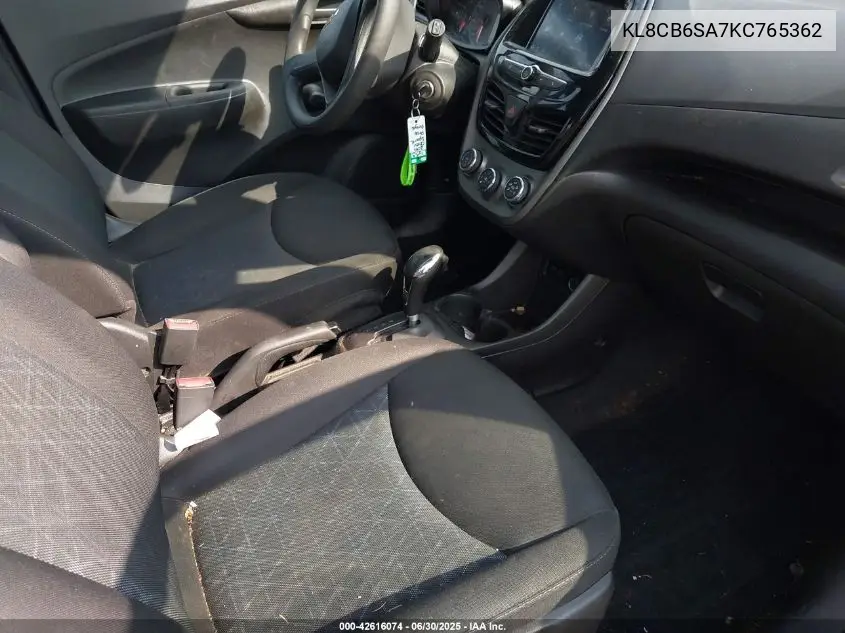 2019 Chevrolet Spark Ls Cvt VIN: KL8CB6SA7KC765362 Lot: 42616074