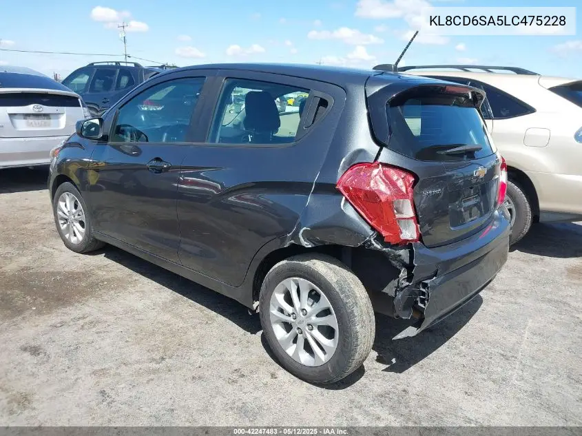 2020 Chevrolet Spark Fwd 1Lt Automatic VIN: KL8CD6SA5LC475228 Lot: 42247483