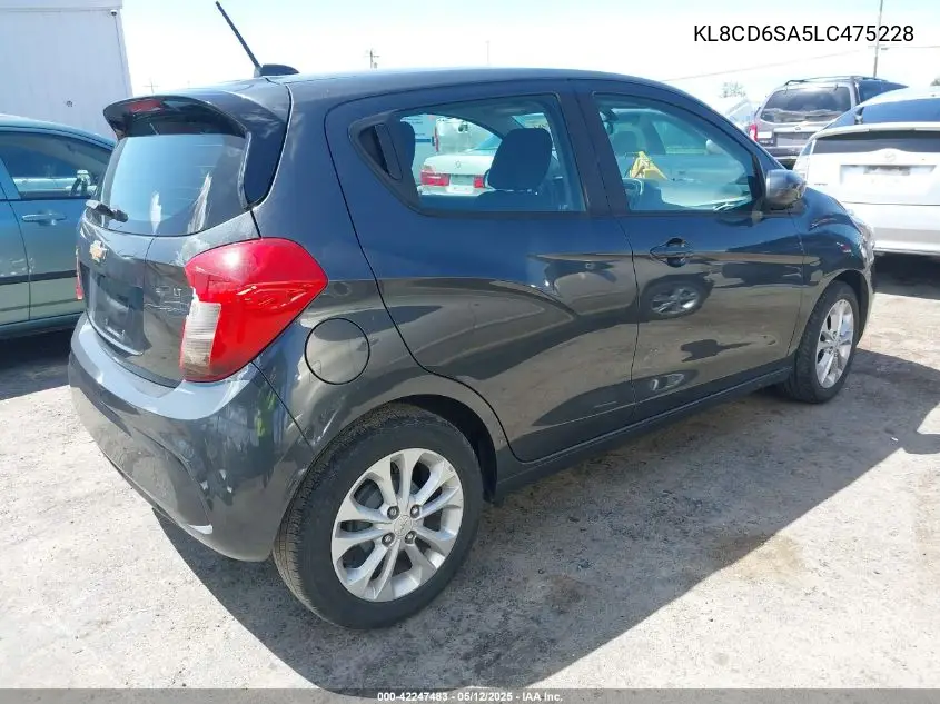 2020 Chevrolet Spark Fwd 1Lt Automatic VIN: KL8CD6SA5LC475228 Lot: 42247483