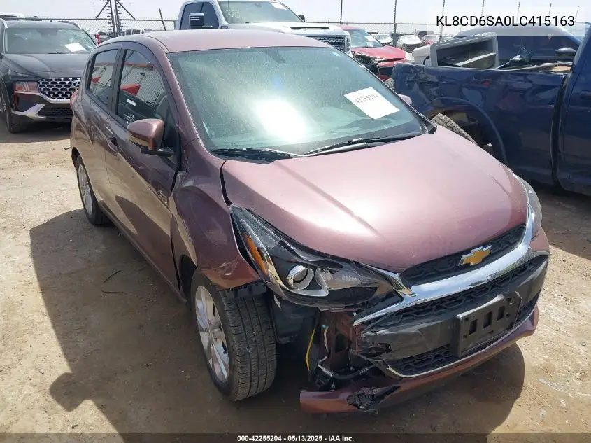 2020 Chevrolet Spark Fwd 1Lt Automatic VIN: KL8CD6SA0LC415163 Lot: 42255204