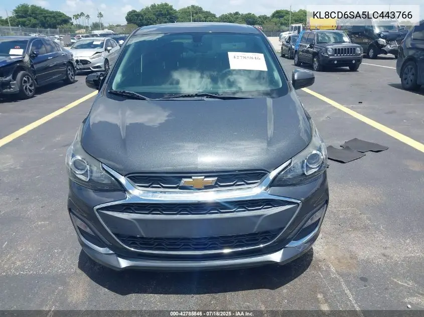2020 Chevrolet Spark Fwd 1Lt Automatic VIN: KL8CD6SA5LC443766 Lot: 42785846