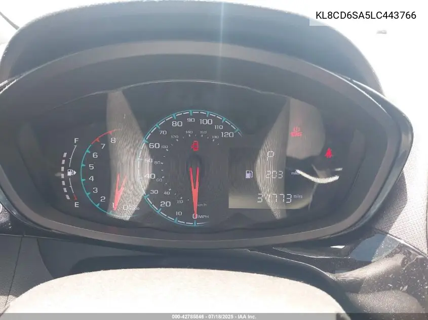 2020 Chevrolet Spark Fwd 1Lt Automatic VIN: KL8CD6SA5LC443766 Lot: 42785846