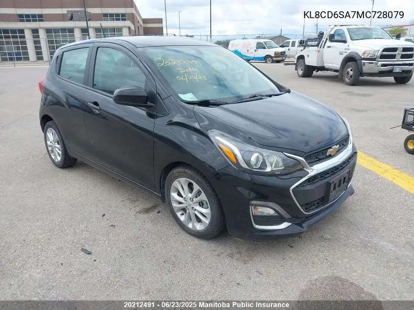2021 Chevrolet Spark Lt VIN: KL8CD6SA7MC728079 Lot: 20212491