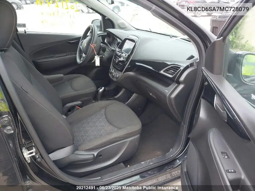 2021 Chevrolet Spark Lt VIN: KL8CD6SA7MC728079 Lot: 20212491