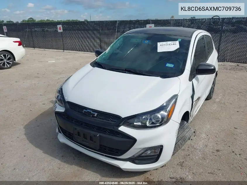 2021 Chevrolet Spark Fwd 1Lt Automatic VIN: KL8CD6SAXMC709736 Lot: 42524546