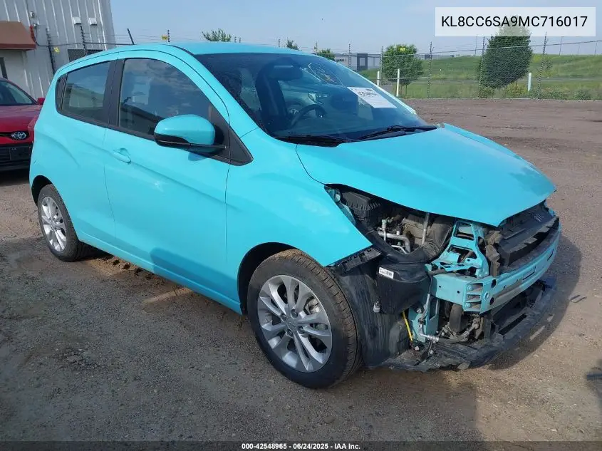 2021 Chevrolet Spark Fwd 1Lt Manual VIN: KL8CC6SA9MC716017 Lot: 42548965
