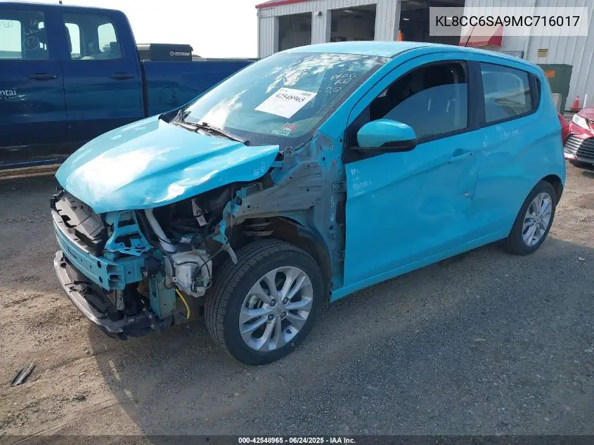 2021 Chevrolet Spark Fwd 1Lt Manual VIN: KL8CC6SA9MC716017 Lot: 42548965