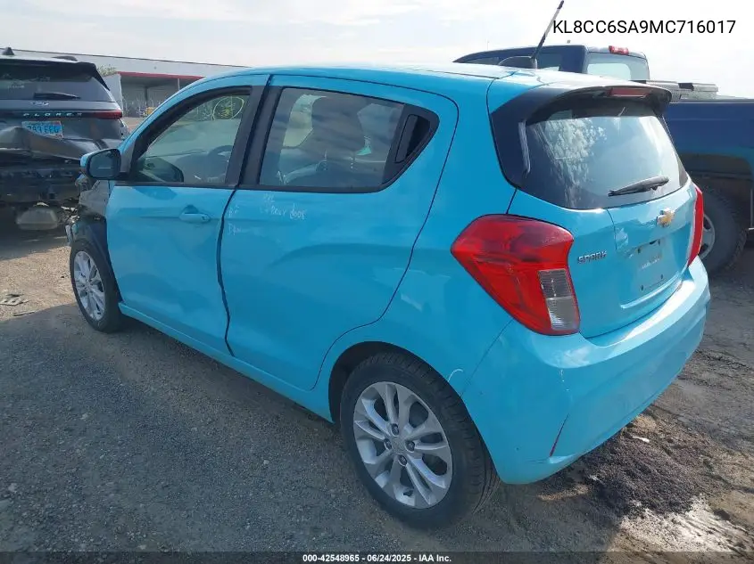 2021 Chevrolet Spark Fwd 1Lt Manual VIN: KL8CC6SA9MC716017 Lot: 42548965