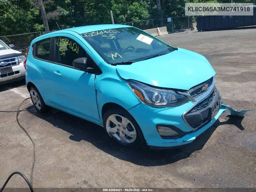 2021 Chevrolet Spark Fwd Ls Automatic VIN: KL8CB6SA3MC741918 Lot: 42564421