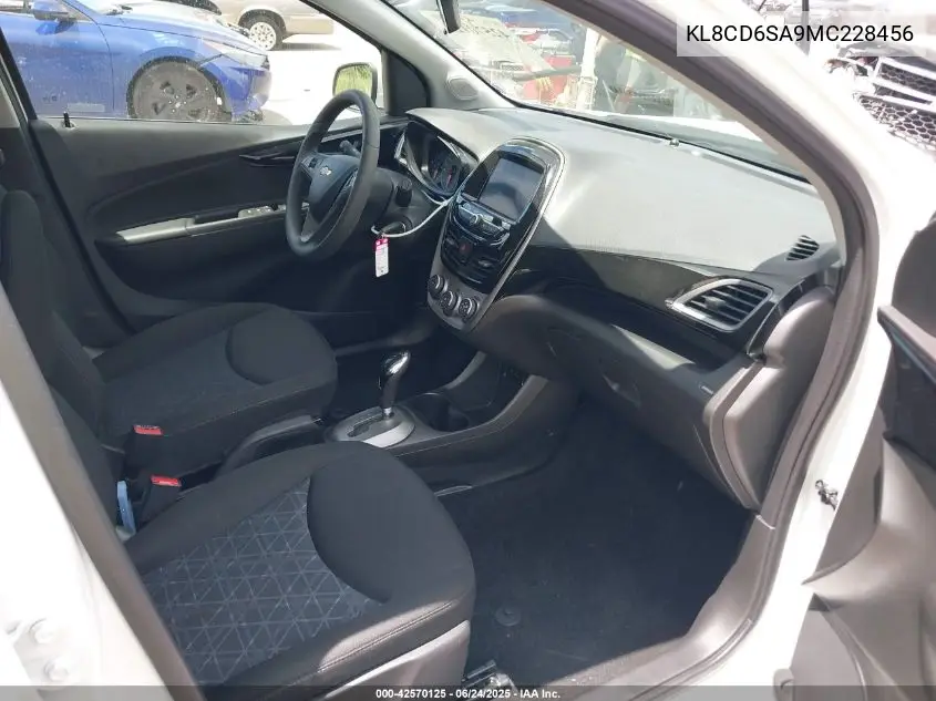 2021 Chevrolet Spark Fwd 1Lt Automatic VIN: KL8CD6SA9MC228456 Lot: 42570125