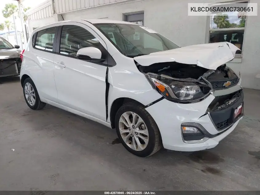 2021 Chevrolet Spark Fwd 1Lt Automatic VIN: KL8CD6SA0MC730661 Lot: 42578985