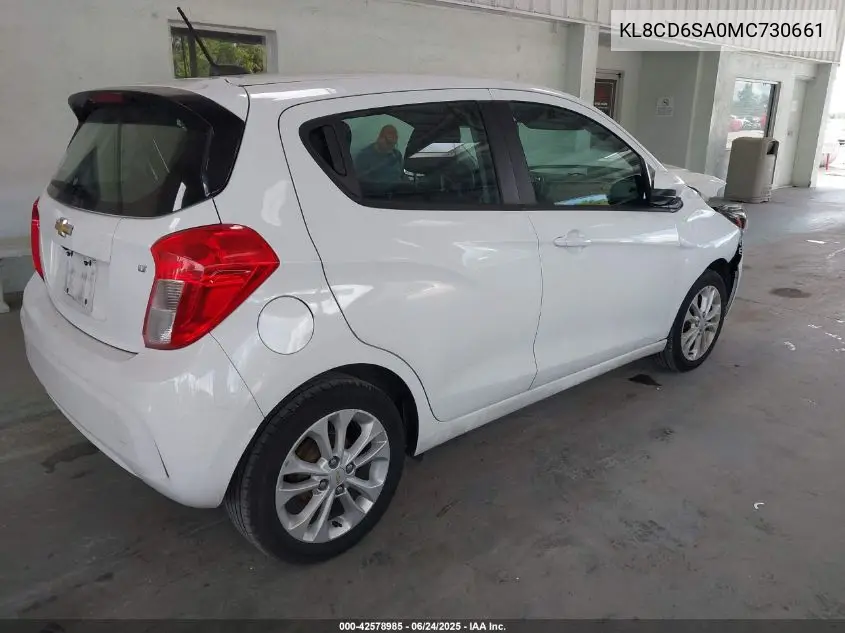 2021 Chevrolet Spark Fwd 1Lt Automatic VIN: KL8CD6SA0MC730661 Lot: 42578985