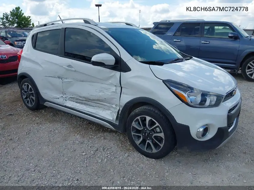 2021 Chevrolet Spark Fwd Activ Automatic VIN: KL8CH6SA7MC724778 Lot: 42583815