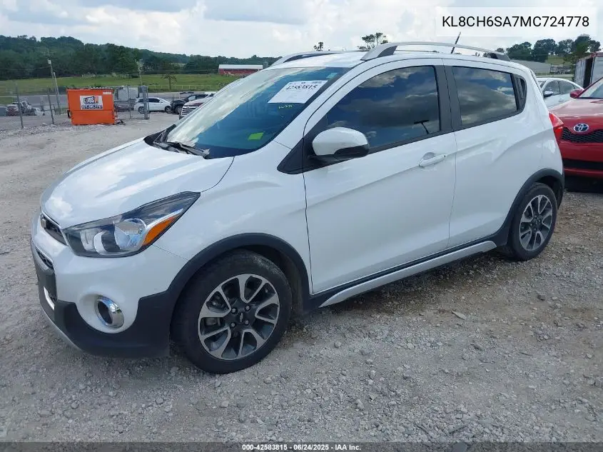 2021 Chevrolet Spark Fwd Activ Automatic VIN: KL8CH6SA7MC724778 Lot: 42583815