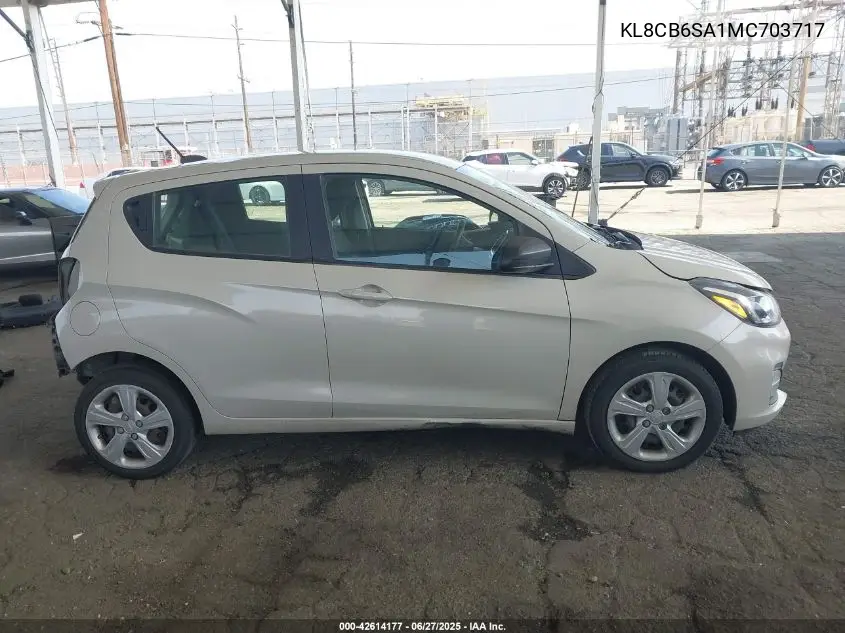 2021 Chevrolet Spark Fwd Ls Automatic VIN: KL8CB6SA1MC703717 Lot: 42614177