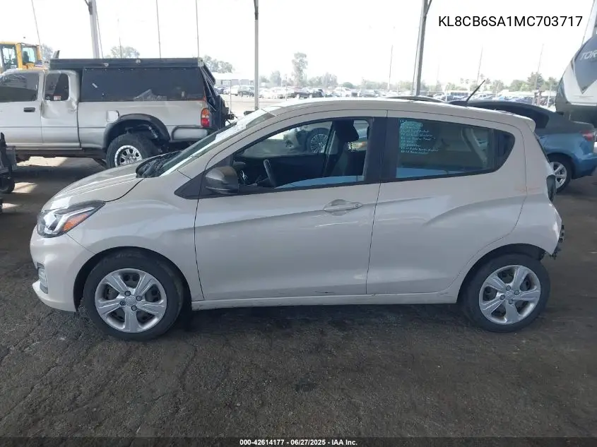 2021 Chevrolet Spark Fwd Ls Automatic VIN: KL8CB6SA1MC703717 Lot: 42614177