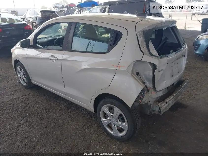 2021 Chevrolet Spark Fwd Ls Automatic VIN: KL8CB6SA1MC703717 Lot: 42614177