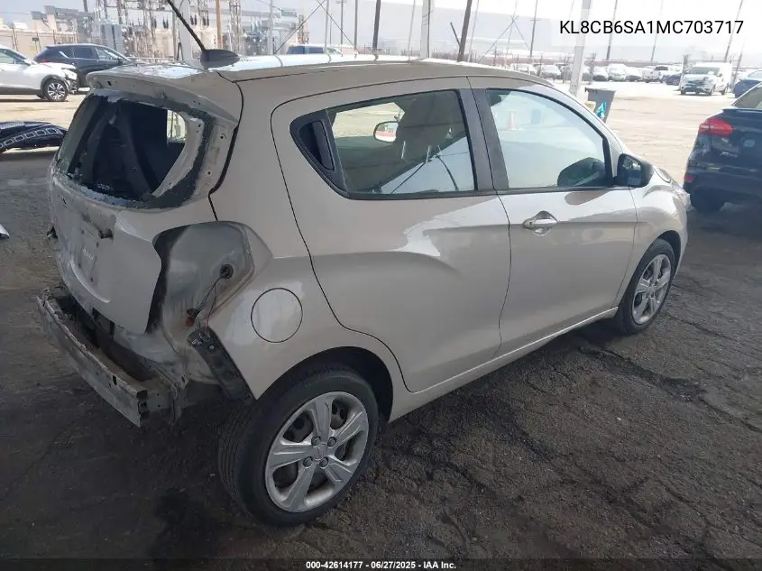 2021 Chevrolet Spark Fwd Ls Automatic VIN: KL8CB6SA1MC703717 Lot: 42614177