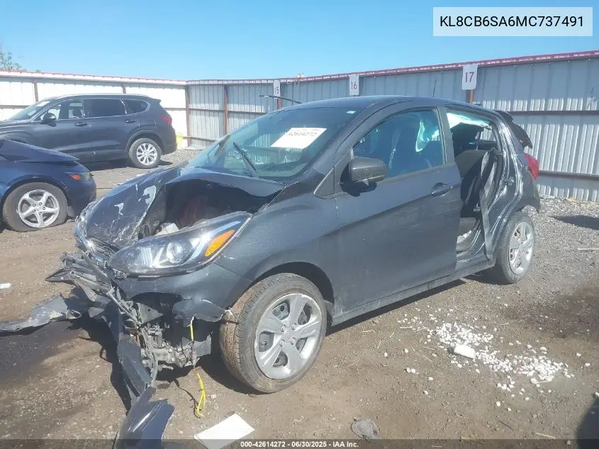 2021 Chevrolet Spark Ls VIN: KL8CB6SA6MC737491 Lot: 42614272