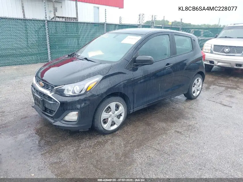 2021 Chevrolet Spark Fwd Ls Automatic VIN: KL8CB6SA4MC228077 Lot: 42646135