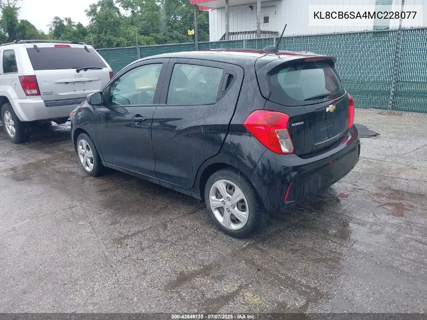 2021 Chevrolet Spark Fwd Ls Automatic VIN: KL8CB6SA4MC228077 Lot: 42646135