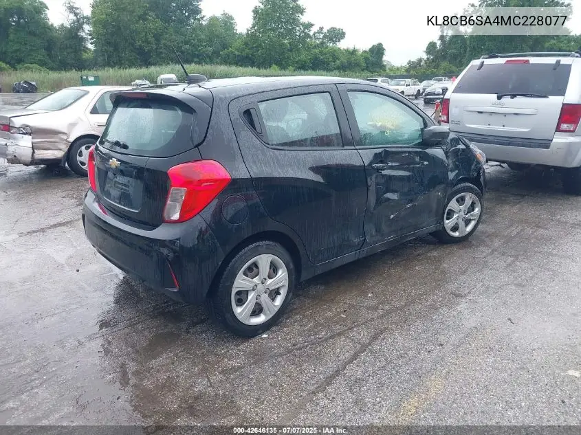 2021 Chevrolet Spark Fwd Ls Automatic VIN: KL8CB6SA4MC228077 Lot: 42646135