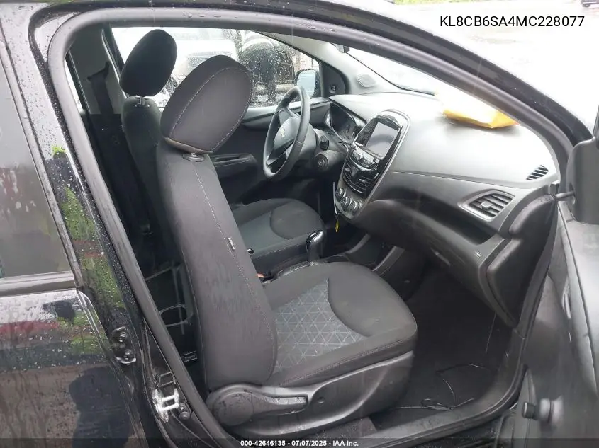 2021 Chevrolet Spark Fwd Ls Automatic VIN: KL8CB6SA4MC228077 Lot: 42646135