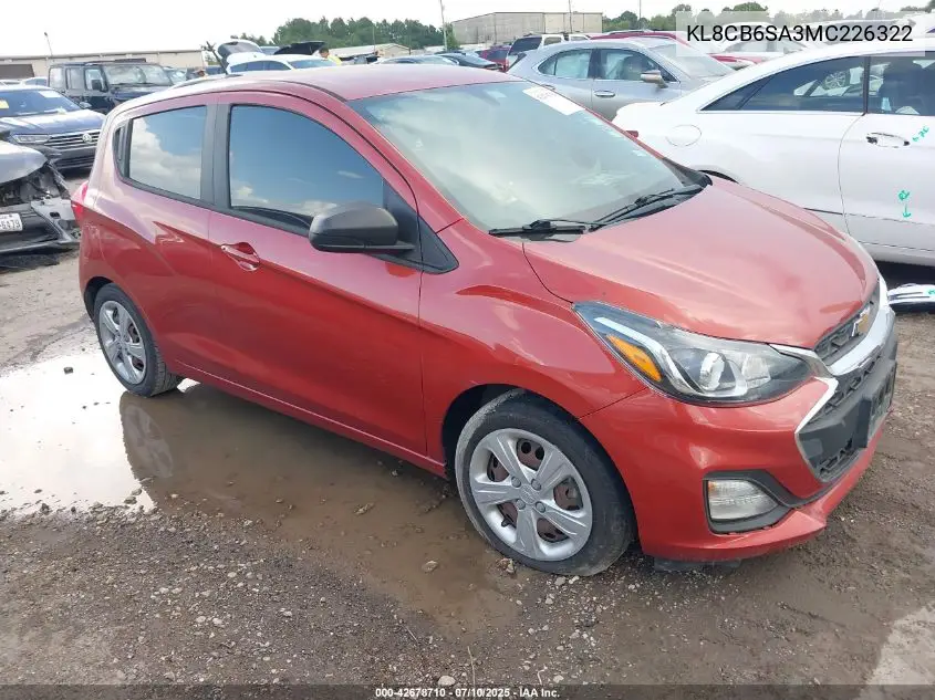 2021 Chevrolet Spark Fwd Ls Automatic VIN: KL8CB6SA3MC226322 Lot: 42678710