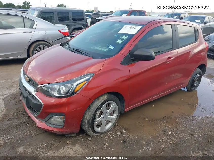 2021 Chevrolet Spark Fwd Ls Automatic VIN: KL8CB6SA3MC226322 Lot: 42678710