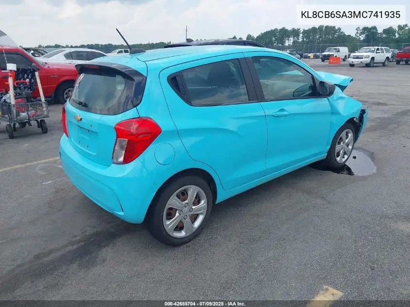 2021 Chevrolet Spark Fwd Ls Automatic VIN: KL8CB6SA3MC741935 Lot: 42685704