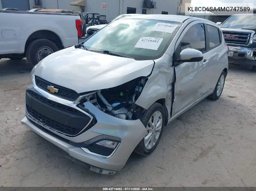 2021 Chevrolet Spark Fwd 1Lt Automatic VIN: KL8CD6SA4MC747589 Lot: 42710482