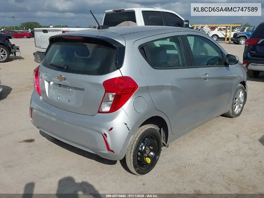 2021 Chevrolet Spark Fwd 1Lt Automatic VIN: KL8CD6SA4MC747589 Lot: 42710482