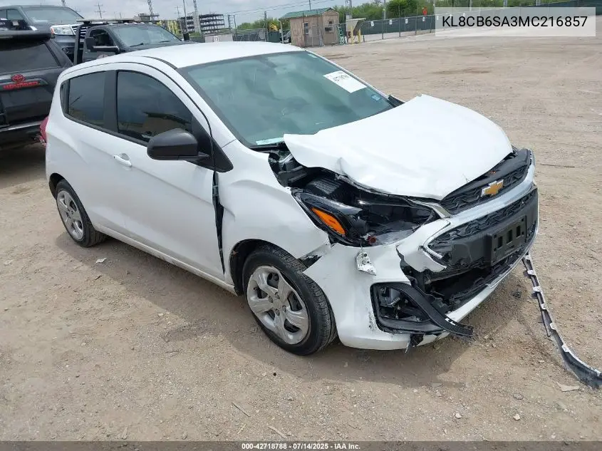2021 Chevrolet Spark Fwd Ls Automatic VIN: KL8CB6SA3MC216857 Lot: 42718788