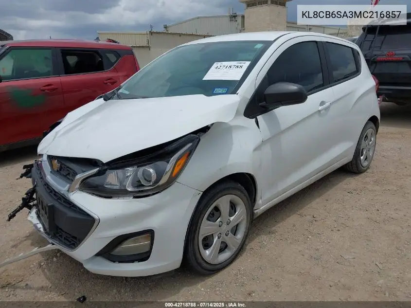 2021 Chevrolet Spark Fwd Ls Automatic VIN: KL8CB6SA3MC216857 Lot: 42718788