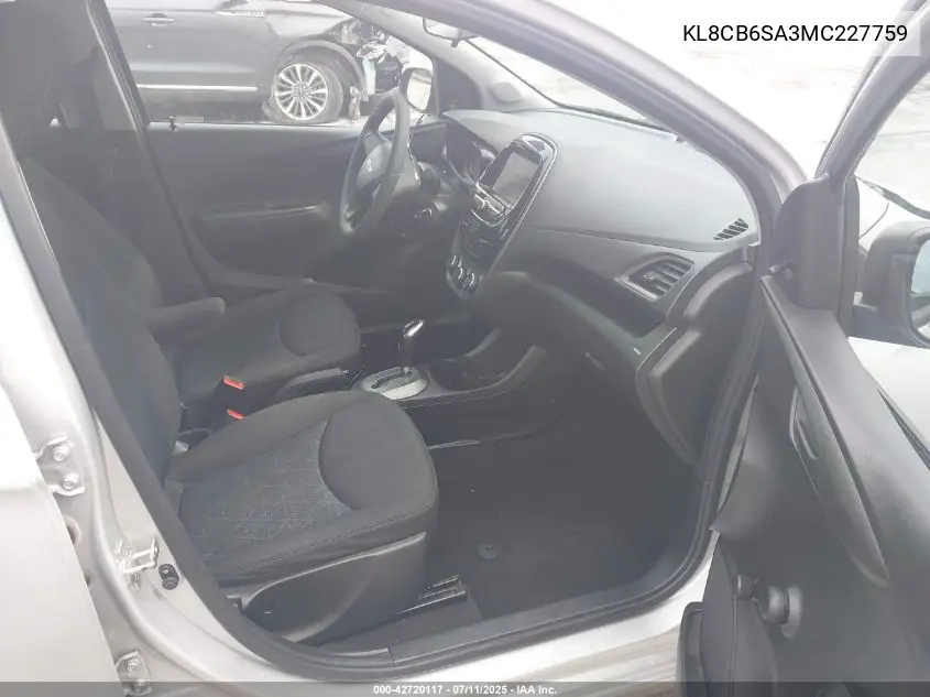 2021 Chevrolet Spark Fwd Ls Automatic VIN: KL8CB6SA3MC227759 Lot: 42720117