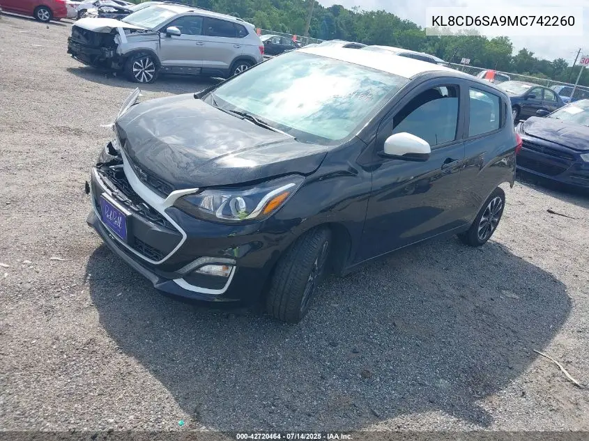2021 Chevrolet Spark Fwd 1Lt Automatic VIN: KL8CD6SA9MC742260 Lot: 42720464