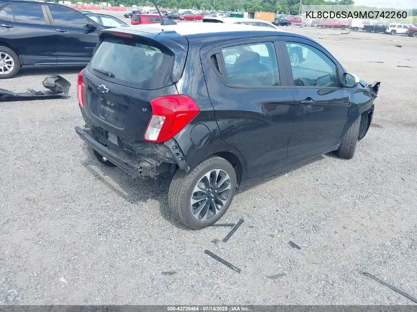 2021 Chevrolet Spark Fwd 1Lt Automatic VIN: KL8CD6SA9MC742260 Lot: 42720464
