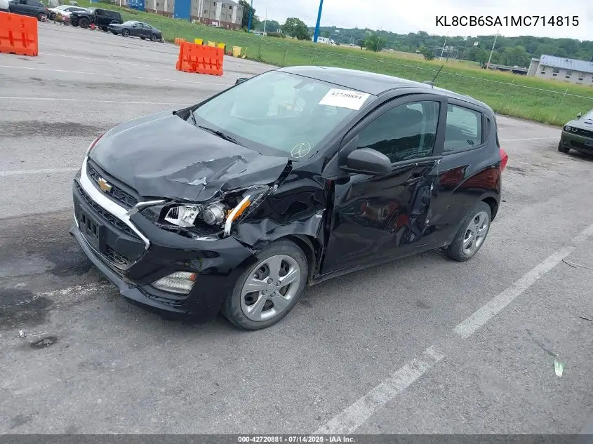 kl8cb6sa1mc714815 KL8CB6SA1MC714815 2021 Chevrolet Spark Fwd Ls Automatic