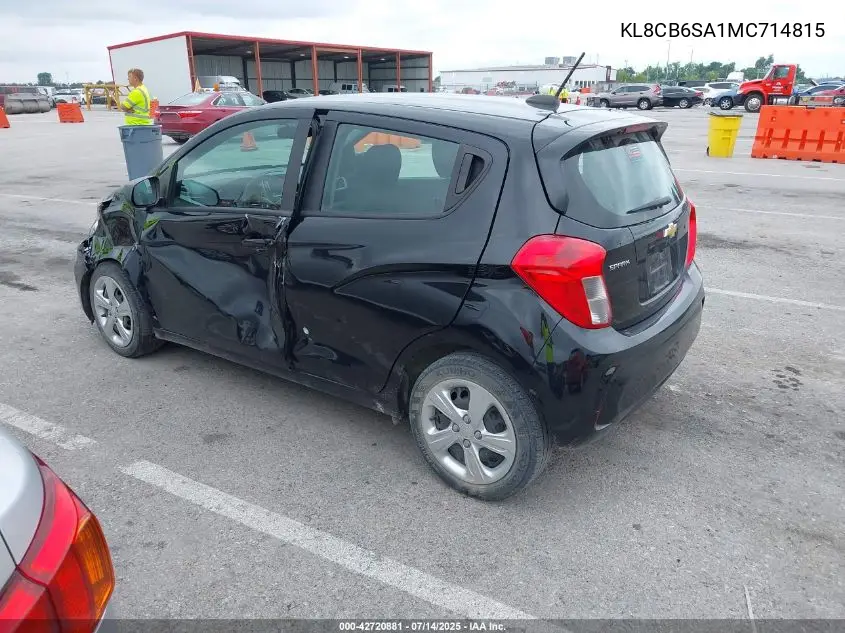 kl8cb6sa1mc714815 KL8CB6SA1MC714815 2021 Chevrolet Spark Fwd Ls Automatic