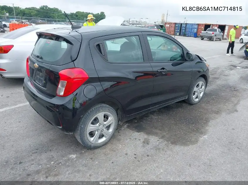 kl8cb6sa1mc714815 KL8CB6SA1MC714815 2021 Chevrolet Spark Fwd Ls Automatic
