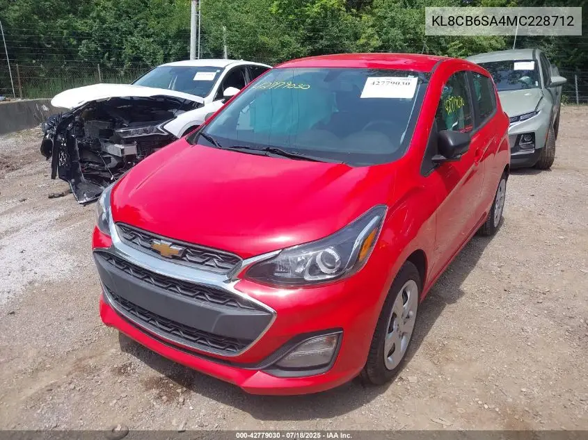 2021 Chevrolet Spark Fwd Ls Automatic VIN: KL8CB6SA4MC228712 Lot: 42779030
